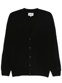 Mc2 Saint Barth Men's Wool Cardigan Black