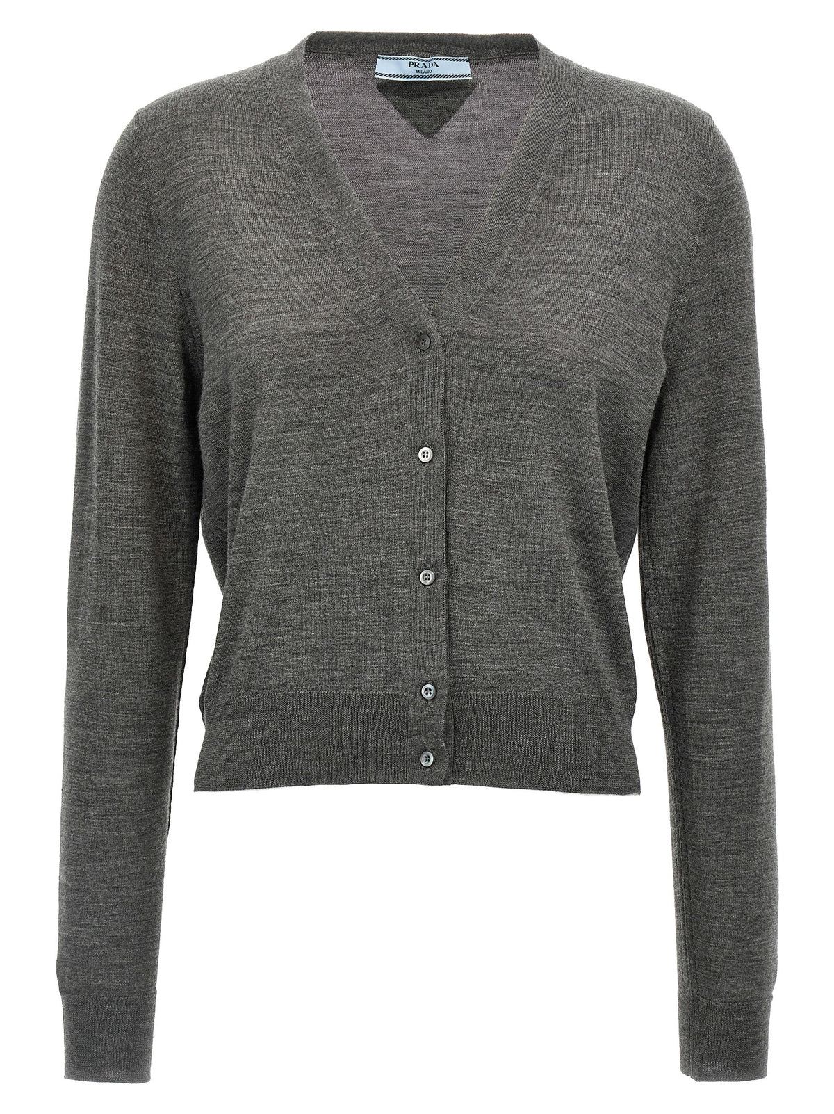 PRADA Wool Cardigan Grey