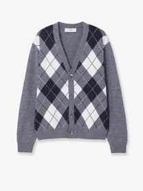 DUNST Men's Wool Cardigan Grey