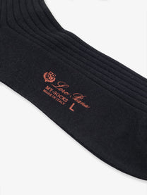 Loro Piana Men's Cashmere and Silk Socks Black
