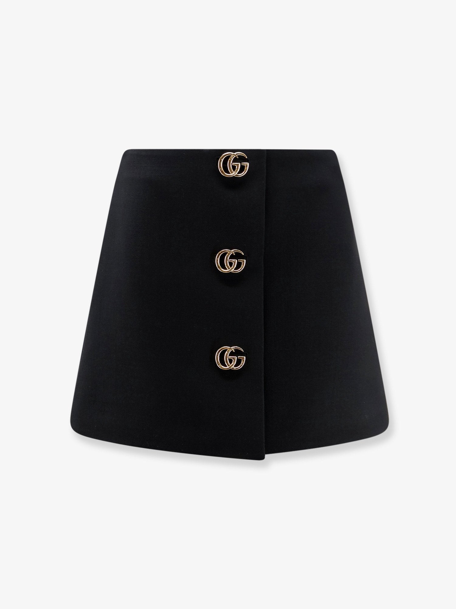 Gucci Women's Wool Crepe Skirt Black