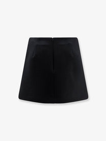 Gucci Women's Wool Crepe Skirt Black