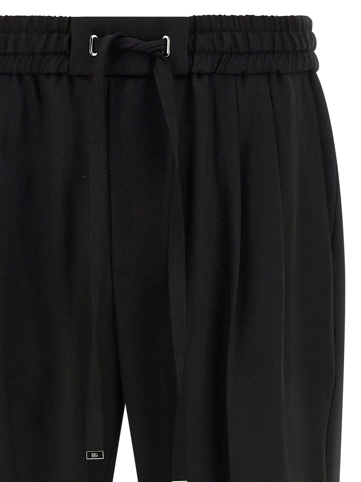 Dolce &amp; Gabbana Wool Gabardine Joggers Black