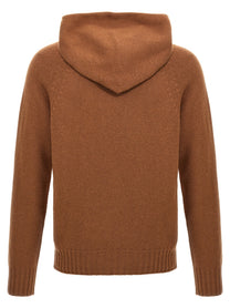 ma' ry' ya Wool Hooded Sweater Brown