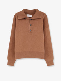 Ami Paris Men's Wool Knit Cardigan Beige
