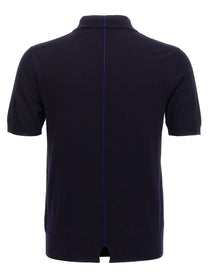 Burberry Wool Polo Shirt Blue