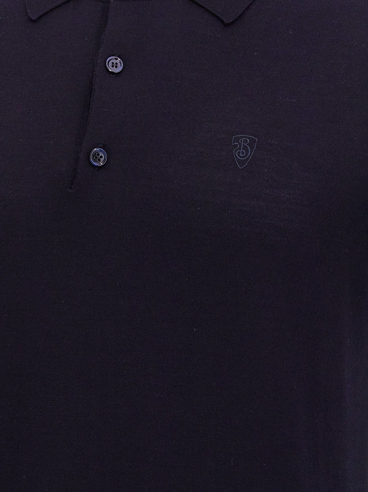 Burberry Wool Polo Shirt Blue