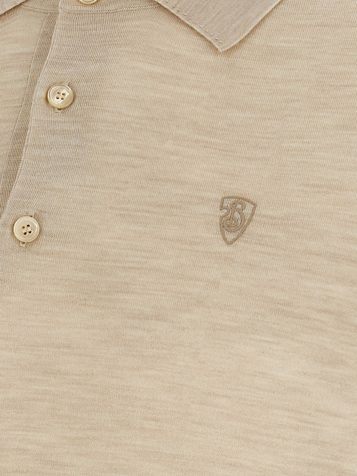 Burberry Wool Polo Shirt Beige