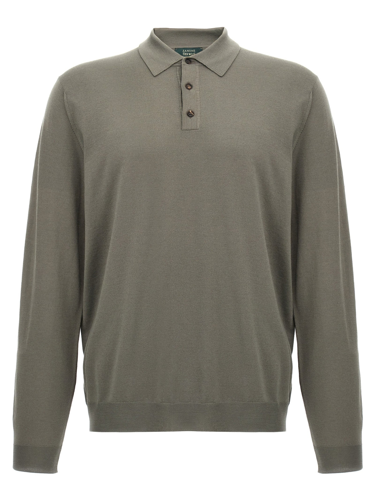 Zanone Wool Polo Shirt Grey