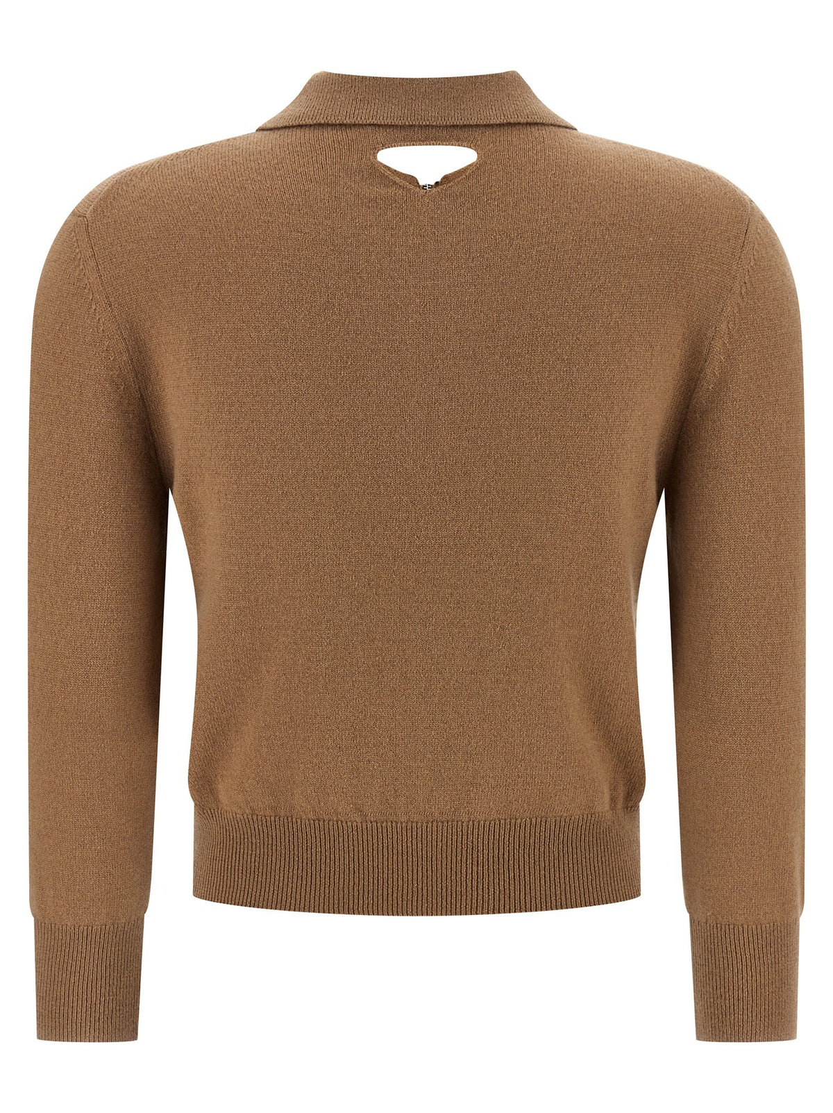 PRADA Wool Polo Shirt Beige