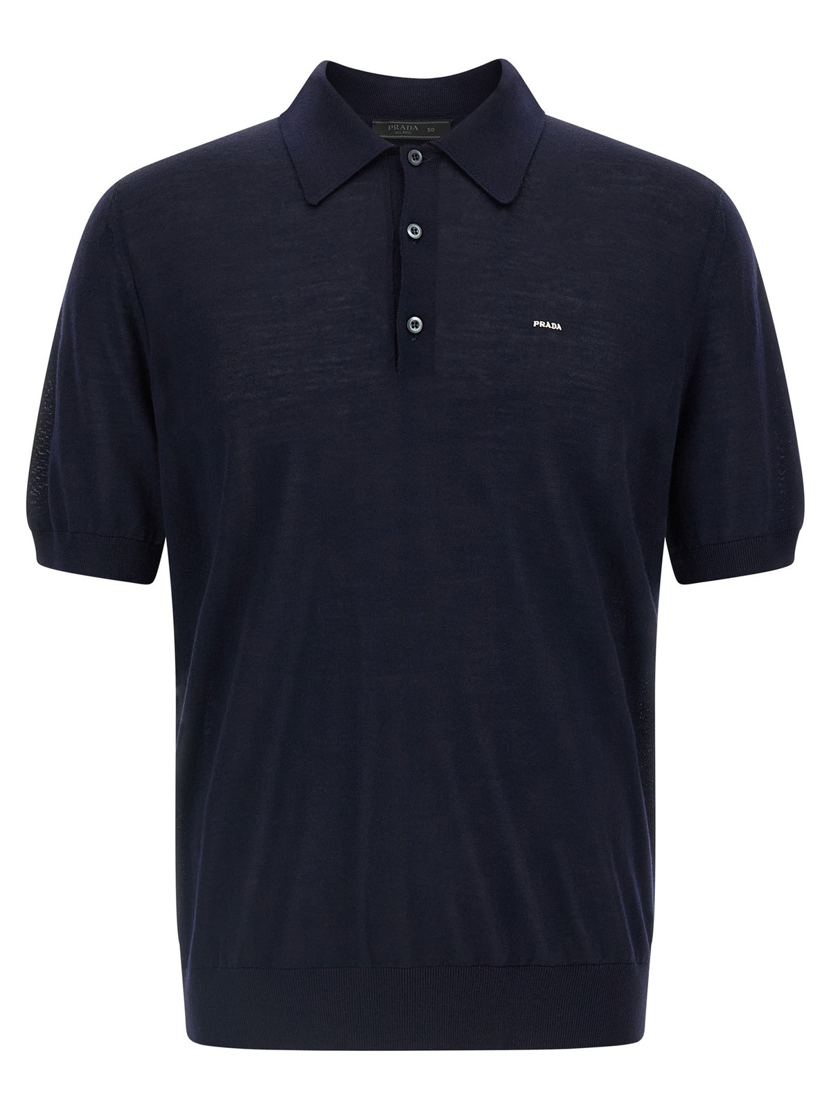 PRADA Wool Polo Shirt Blue