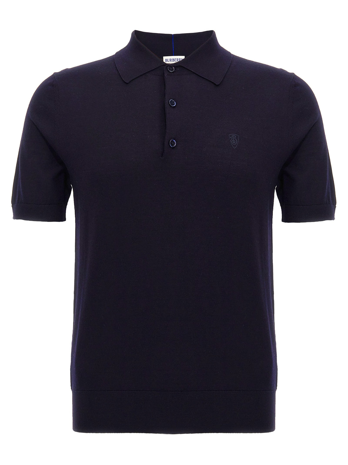 Burberry Wool Polo Shirt Blue