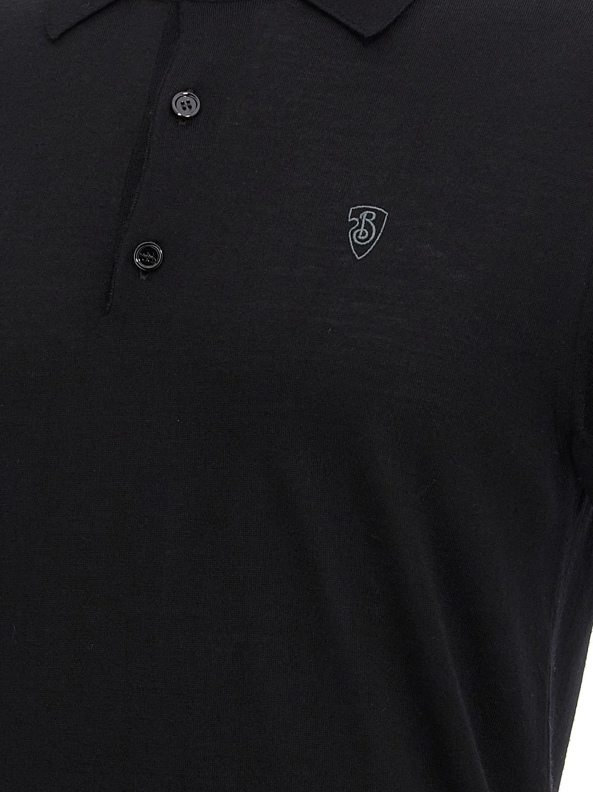 Burberry Wool Polo Shirt Black