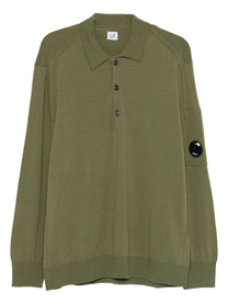 C.P. Company Men's Wool Polo Green