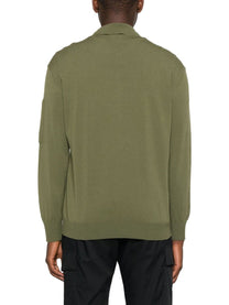 C.P. Company Men's Wool Polo Green, view 3
