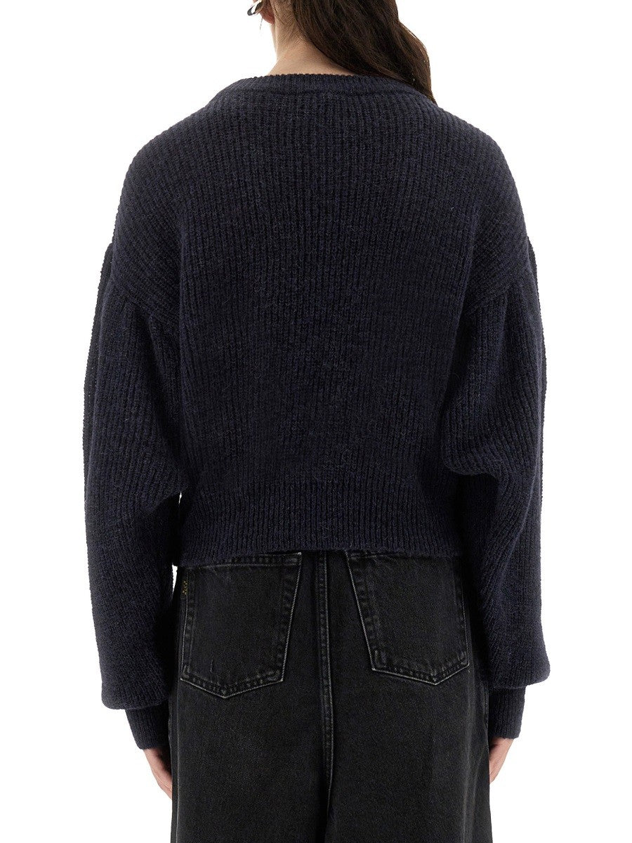 Rotate Birger Christensen Women's Wool Puff Sweater Blue