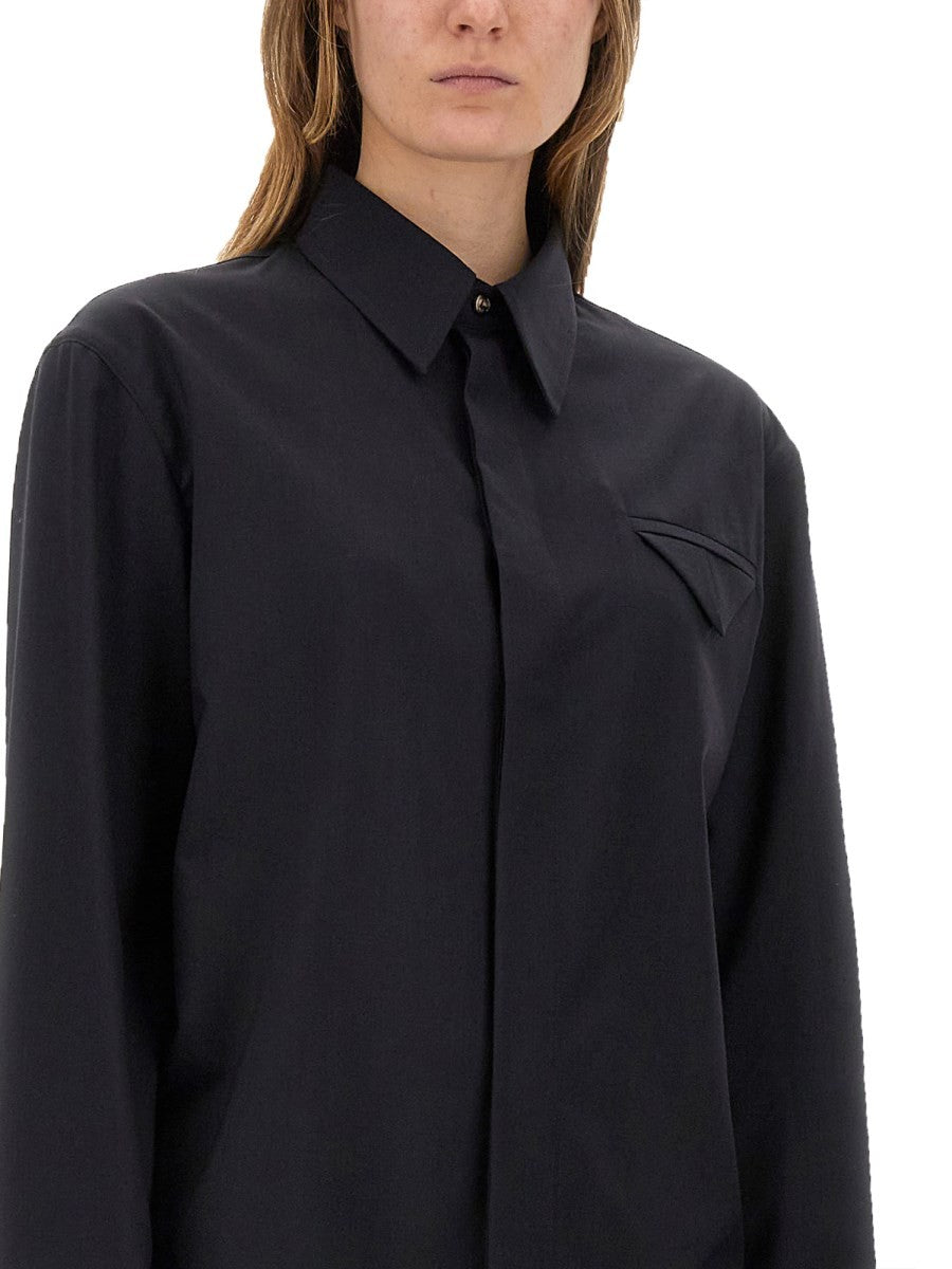 Bottega Veneta Women's Wool Shirt Blue