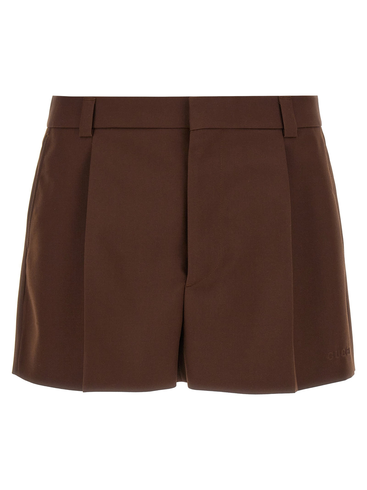 Gucci Wool Shorts Brown