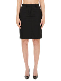 Helmut Lang Women's Wool Skirt Black