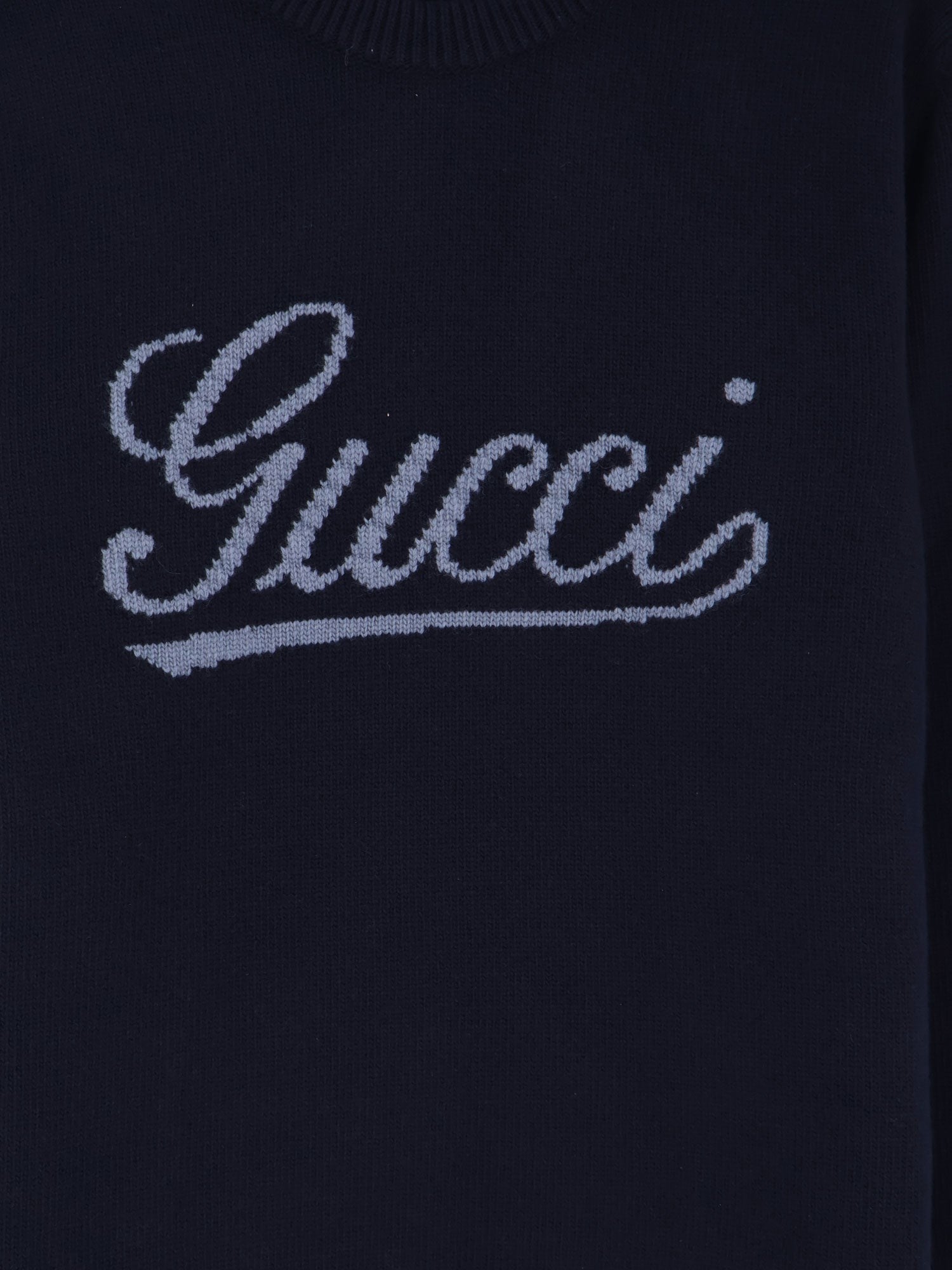 Gucci Men's Gucci Intarsia Sweater Blue