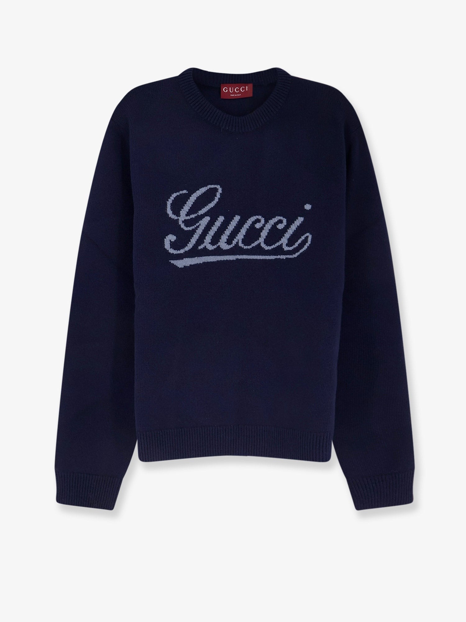 Gucci Men's Gucci Intarsia Sweater Blue