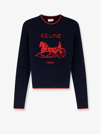 Celine Women's Wool Sweater Blue