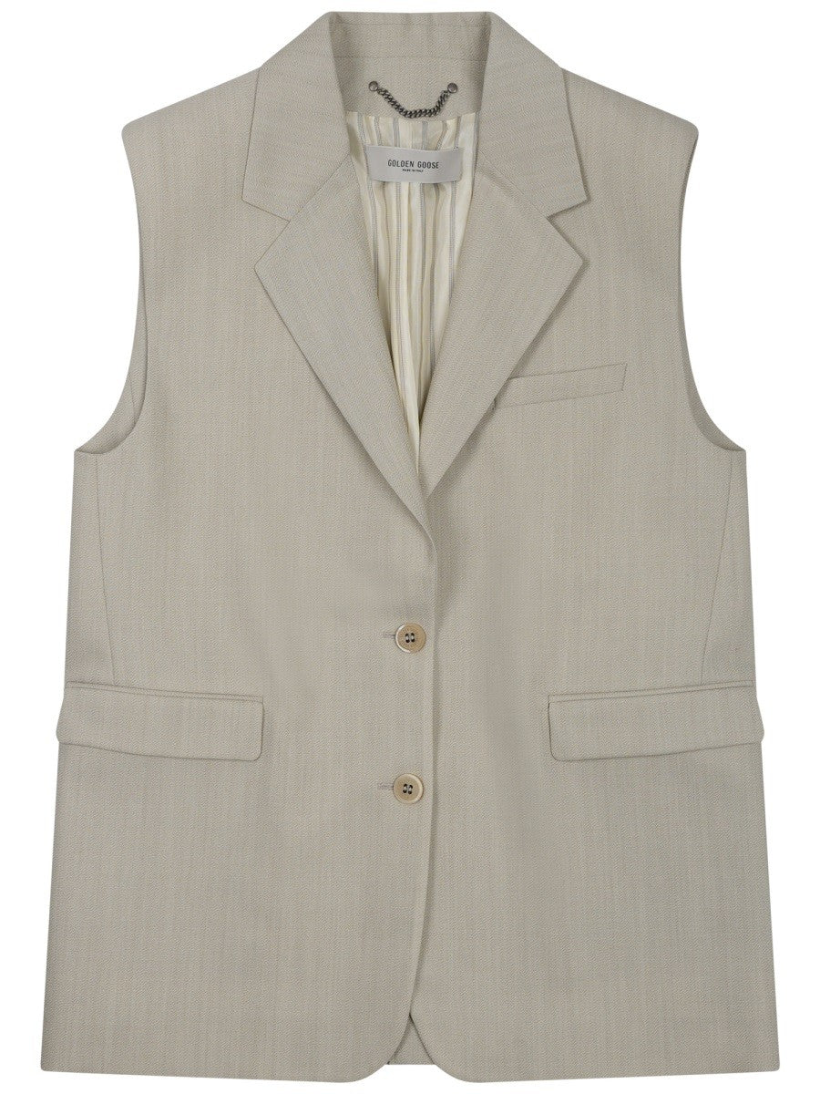Golden Goose Women's Wool Vest Beige