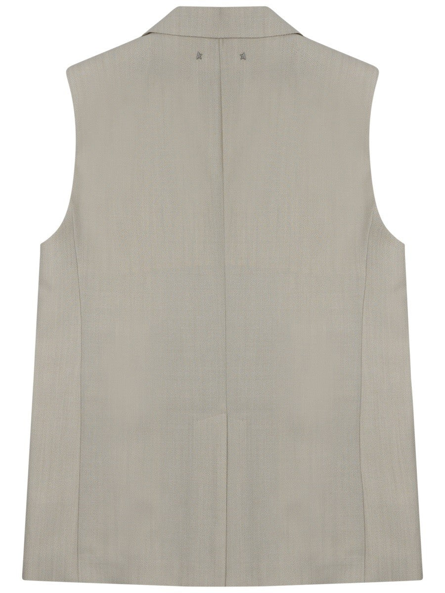 Golden Goose Women's Wool Vest Beige, view 2