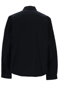 Woolrich men’s overshirt in black long-sleeve button-up design with classic collar and neatly stitched seams