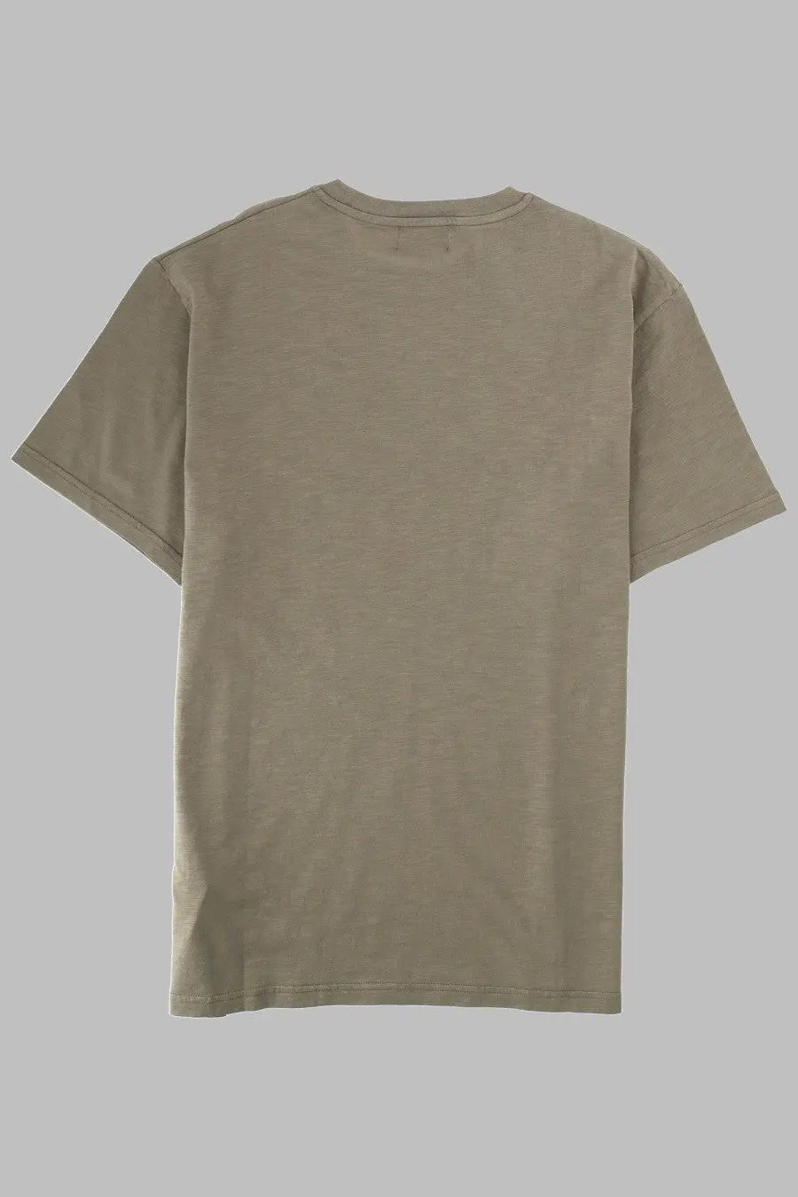 Woolrich men’s shirt con green soft olive-green cotton t-shirt with crew neck and short sleeves