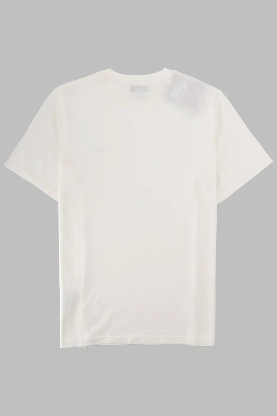 Woolrich men’s white cotton t-shirt with a minimalist design and subtle textured patch on the shoulder