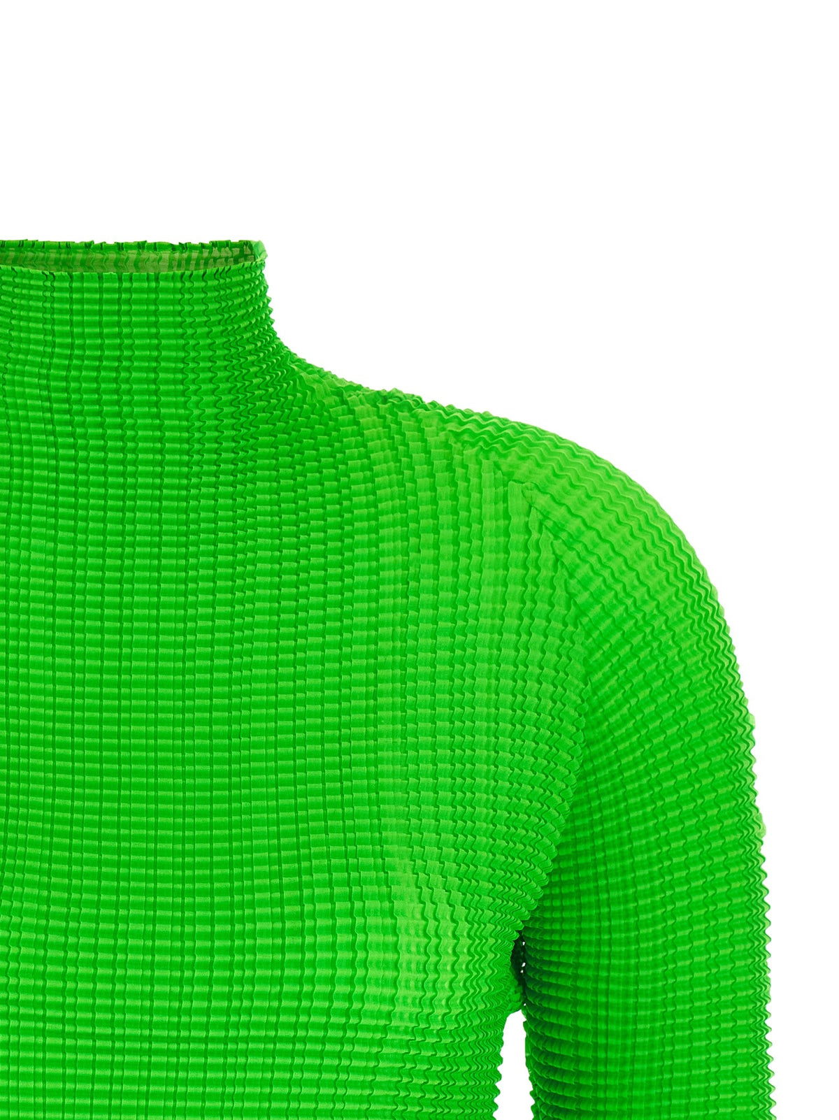 ISSEY MIYAKE Wooly Pleats Blouse Green