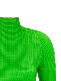 ISSEY MIYAKE Wooly Pleats Blouse Green