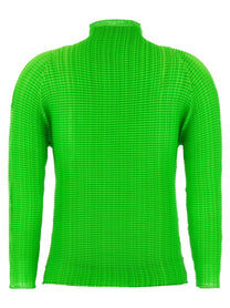 ISSEY MIYAKE Wooly Pleats Blouse Green