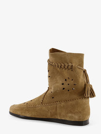 Isabel Marant Women's Woosta Suede Boots Beige