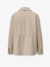 Loewe Women's Workwear Wool and Cashmere Jacket White, view 2