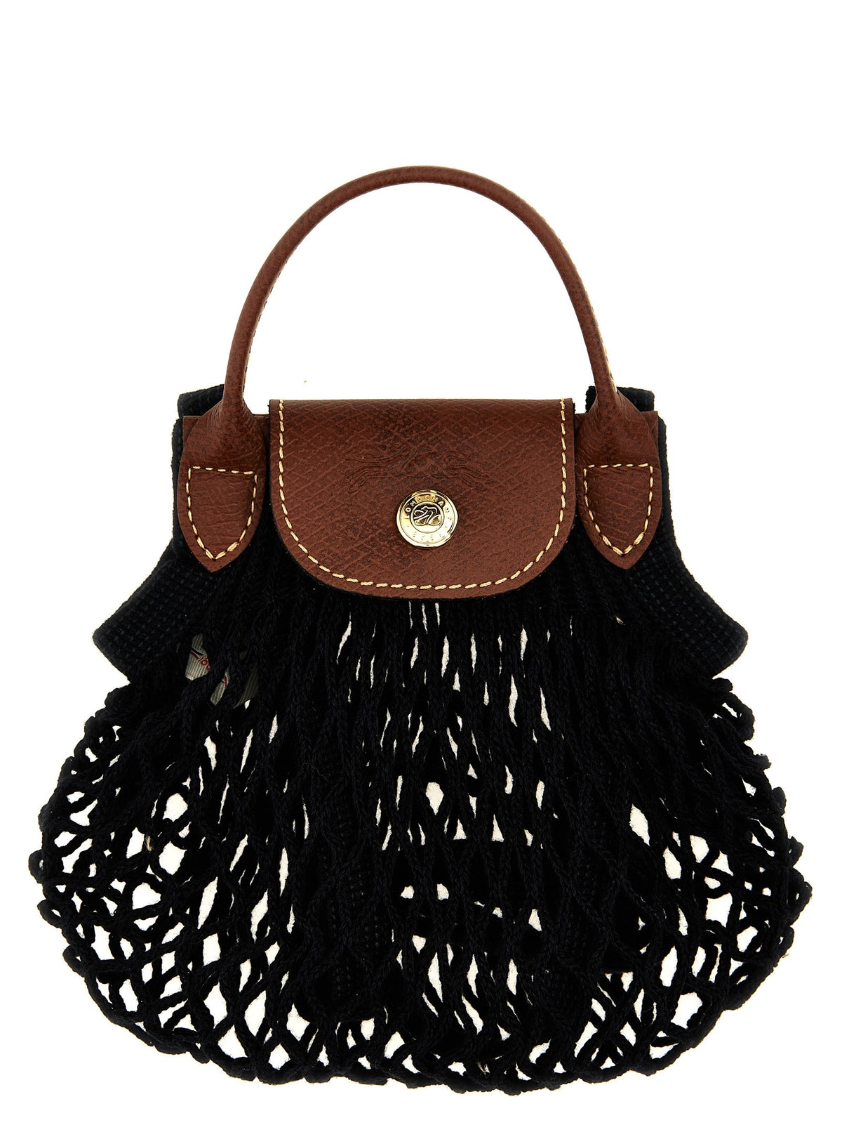 Longchamp Women's Le Pliage Filet Mesh Crossbody Bag Black