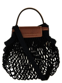 Longchamp Women's Le Pliage Filet Mesh Crossbody Bag Black