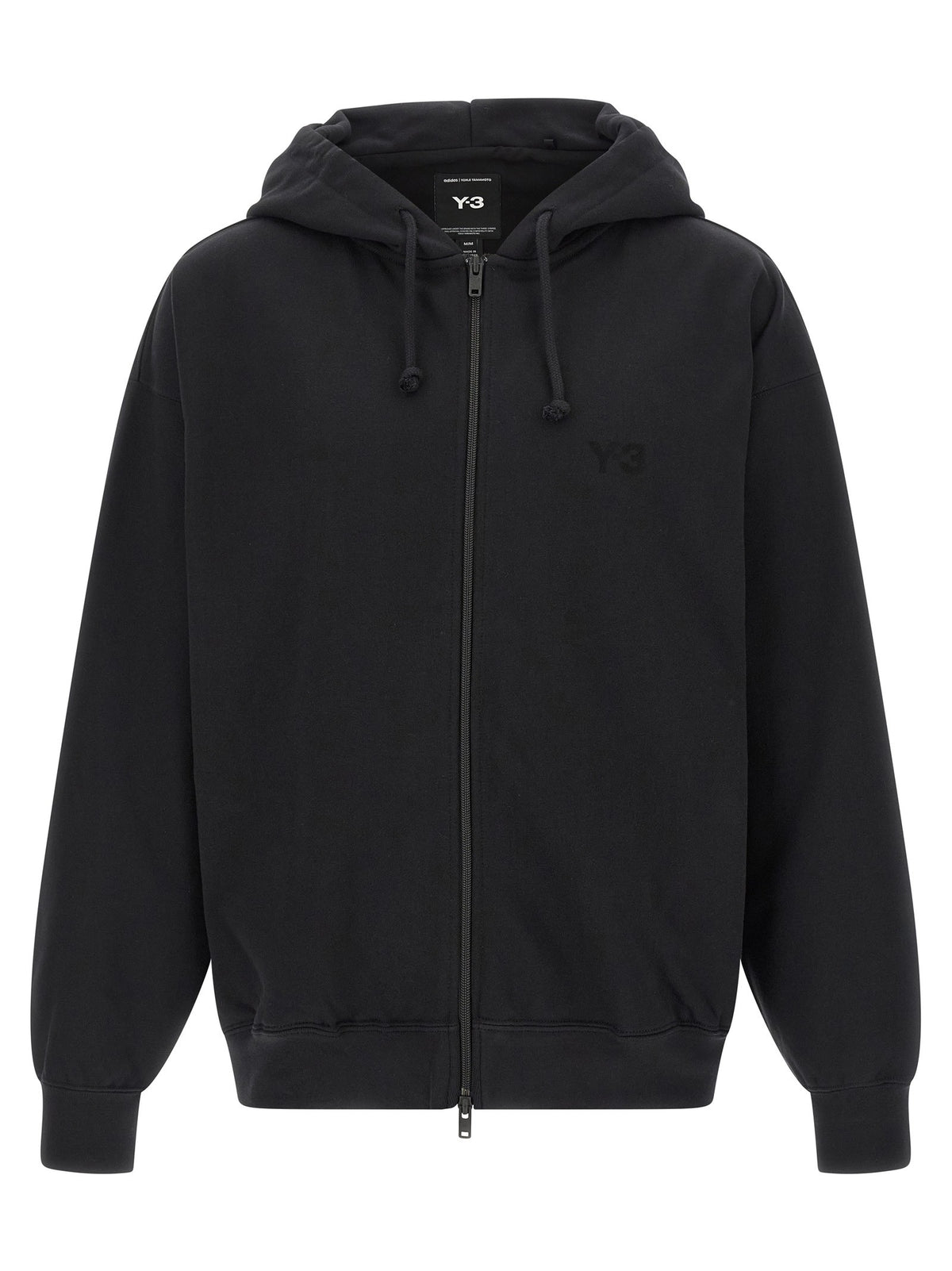 Y-3 Brushed Terry Zip Hoodie Black