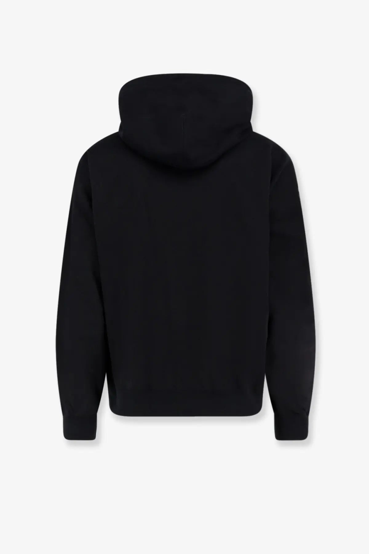 Black y-3 men’s cotton sweatshirt with smooth solid fabric finish and hooded design