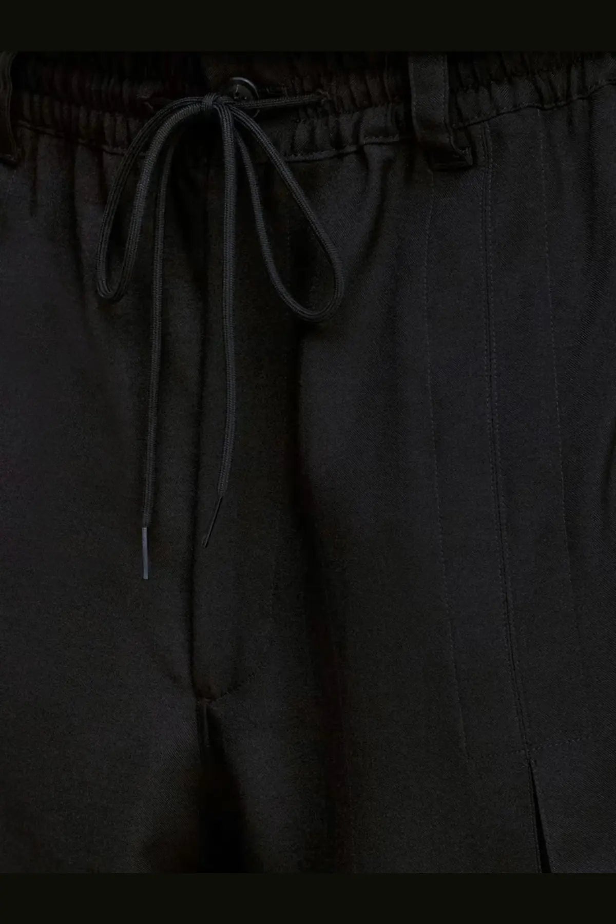 Y-3 men’s recycled polyester black bermuda shorts with elastic waistband and subtle textured fabric