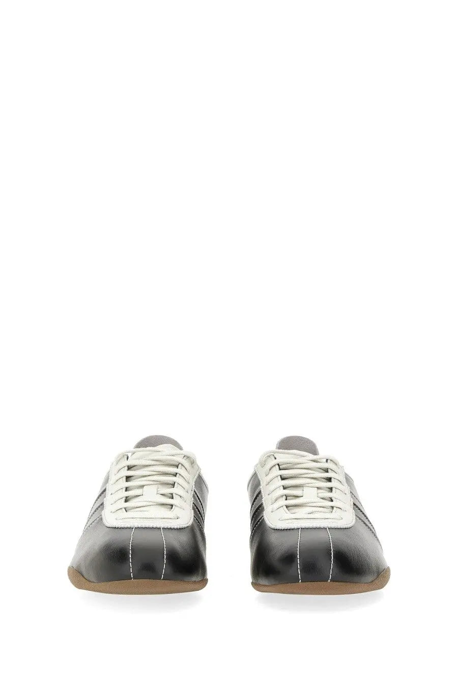 Black and white leather y-3 men’s sneakers tokyo black with classic design and durable sole