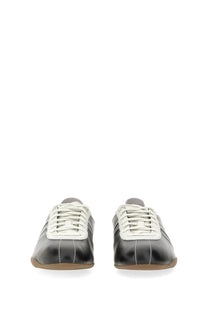 Black and white leather y-3 men’s sneakers tokyo black with classic design and durable sole