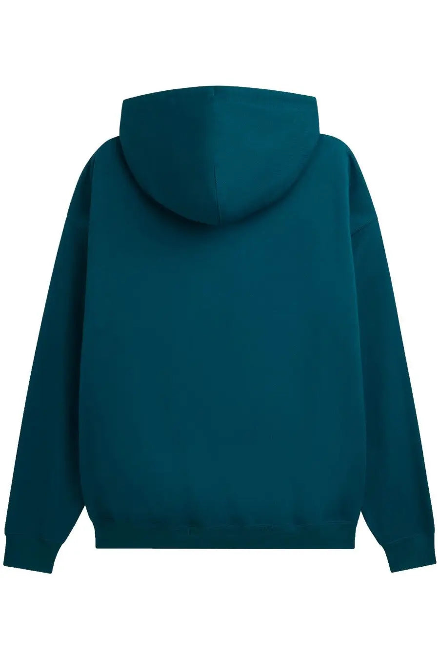 Teal y-3 unisex sweatshirt with a hood made of soft smooth fabric featuring a simple design