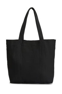 Black canvas y-3 unisex tote bag with sturdy handles designed for versatile everyday use