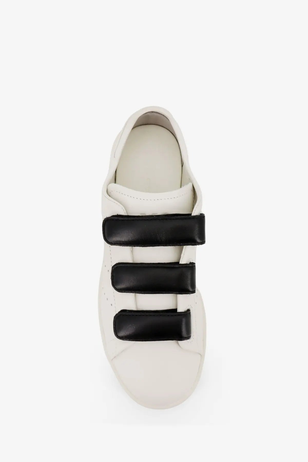 Y-3 women’s Stan Smith grey leather sneakers with white leather and three black velcro straps