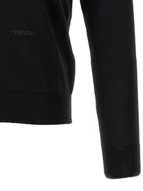 Fendi Yellow Stitching Polo Shirt Black, view 5