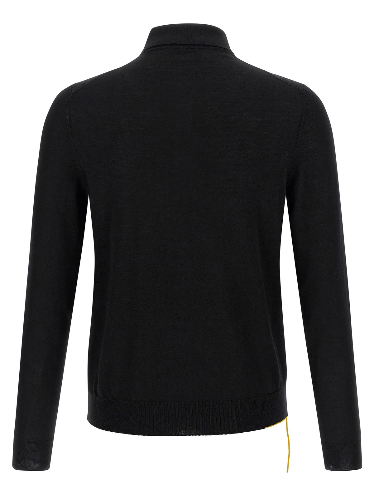 Fendi Yellow Stitching Polo Shirt Black, view 2