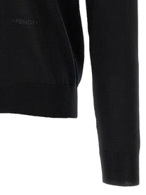 Fendi Yellow Stitching Sweater Black, view 5