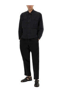 YMC men’s military shirt black button-up with two chest pockets and relaxed fit perfect for casual wear
